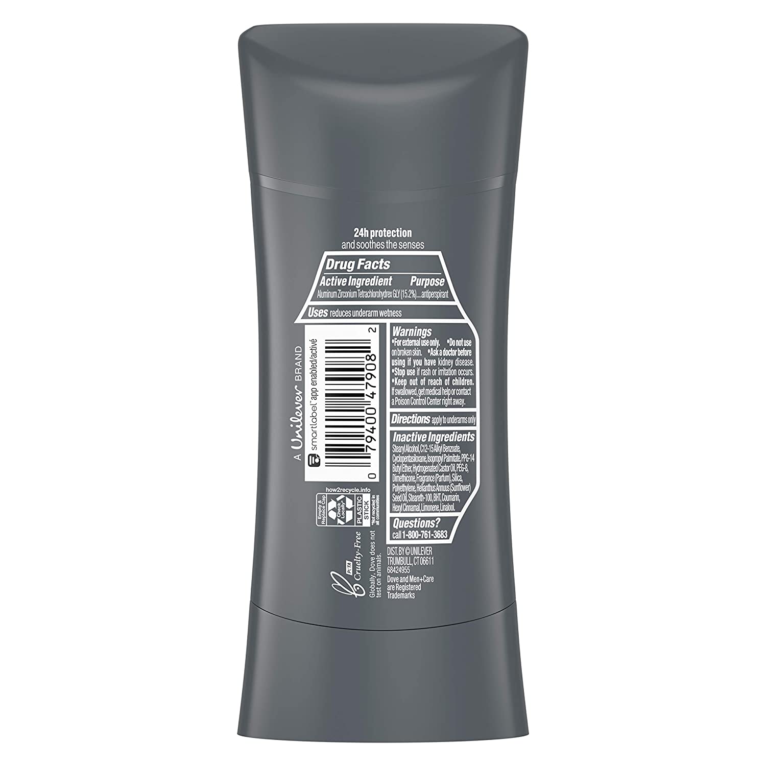 DOVE MEN + CARE Antiperspirant Deodorant Natural Inspired Sandalwood + Orange Antiperspirant for Men, 2.6 Ounce (Pack of 4) - Image 2